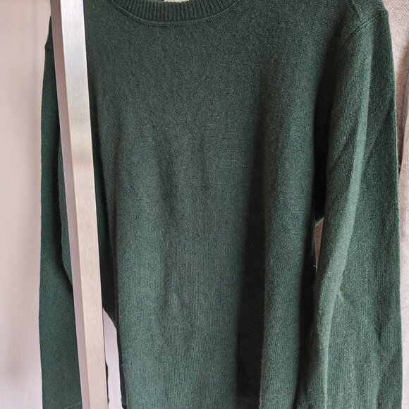 REFORMATION Cashmere Boyfriend Sweater in Dark Pine, size 6 - Picture 3 of 8